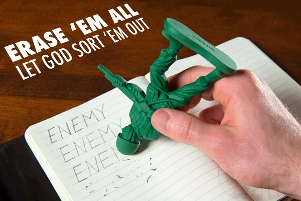 Giant Army Men Erasers: Large erasers styled after plastic soldiers.
