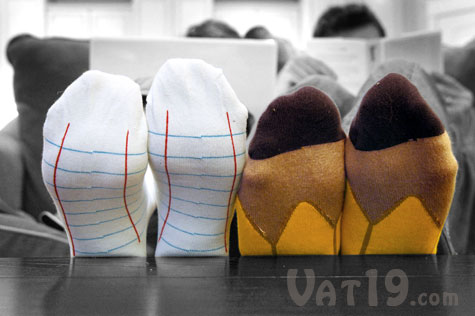 Stylish Notebook and Pencil Socks from Ashi Dashi