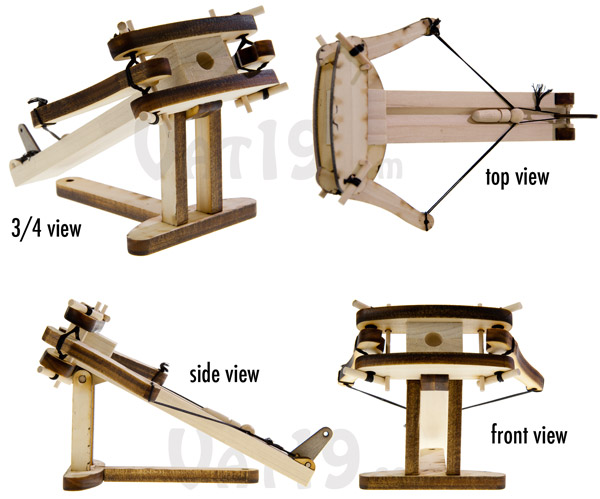 Multiple angles of the build your own Ballista Kit.