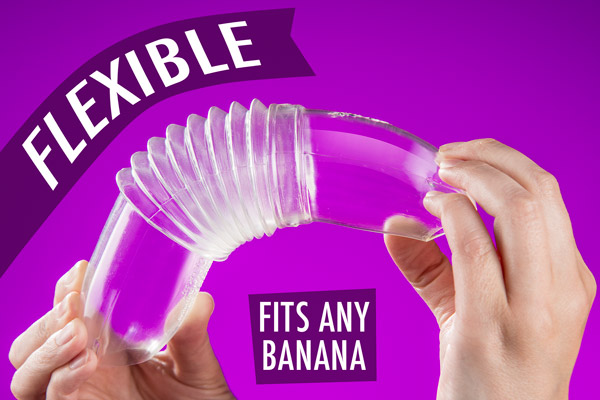 Banana Bunker's flexible tubing accomodates nearly any degree of curvature.