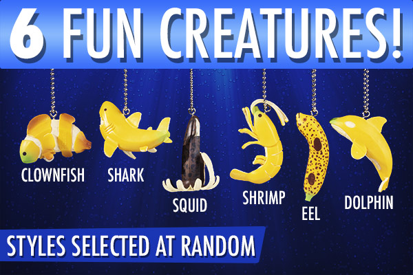 Available styles: eel, shrimp, shark, clownfish, whale, and squid. Your style will be chosen at random.