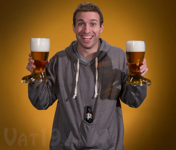 Beer Pouch Sweatshirt with Hood The Original Beer Holder Sweatshirt