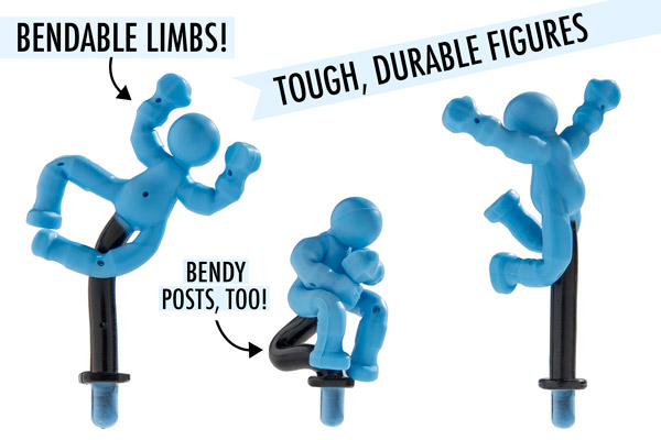 BusyBody’s tough, durable figures are made with bendable limbs and sit on bendy posts, too!