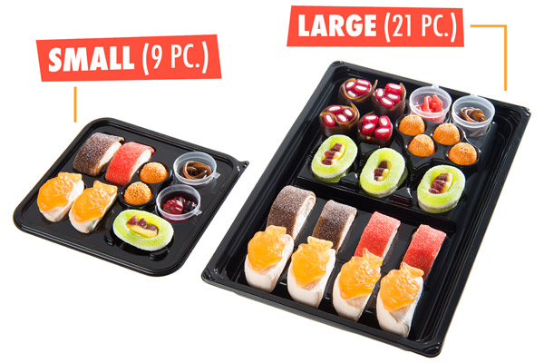 candy sushi a tray