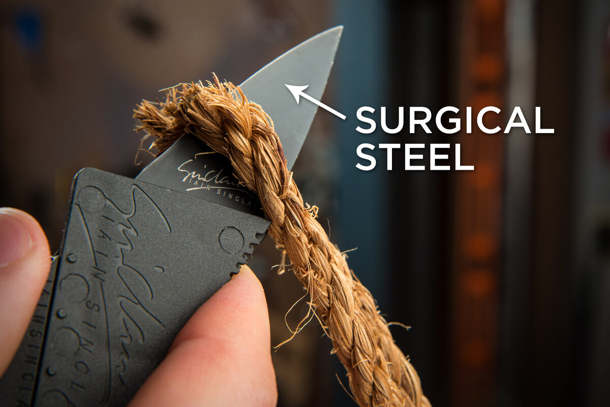The Card Sharp's knife blade is made from surgical steel.