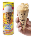 Cookie & Pretzel Ice Cream Cones - Chocolate Chip Cookie