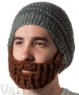 knitted beard hat