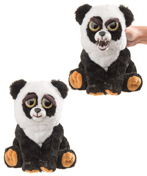 Feisty Pets By William Mark- Black Belt Bobby Adorable 21.5cm Plush St￭ Panda That Turns Feisty With A Squeeze! By William Mark