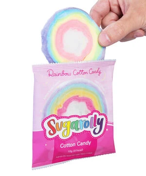 Sugarolly: A colorful cross-section of cotton candy!