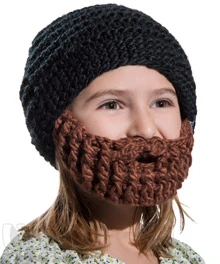The Original Beard Hat - Kid's Black and Brown