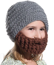 The Original Beard Hat - Kid's Gray and Brown