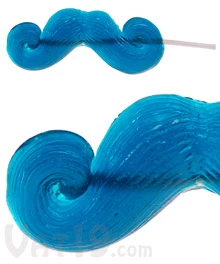 Gummy Mustache - Blue Raspberry