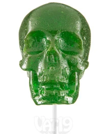 Gummy Skull on a Stick - Green Apple