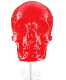Gummy Skull on a Stick - Red Cherry