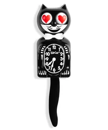 Black Kit-Cat Klock with Heart Eyes