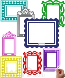 Stick'R Frames Wall Decals - Multi-Colored