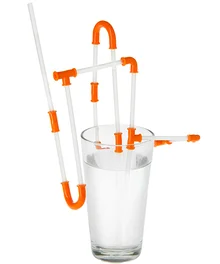 Strawz Connectible Drinking Straws - Orange
