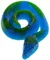 Giant Gummy Snake - Blue Raspberry & Green Apple