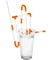 Strawz Connectible Drinking Straws - Orange