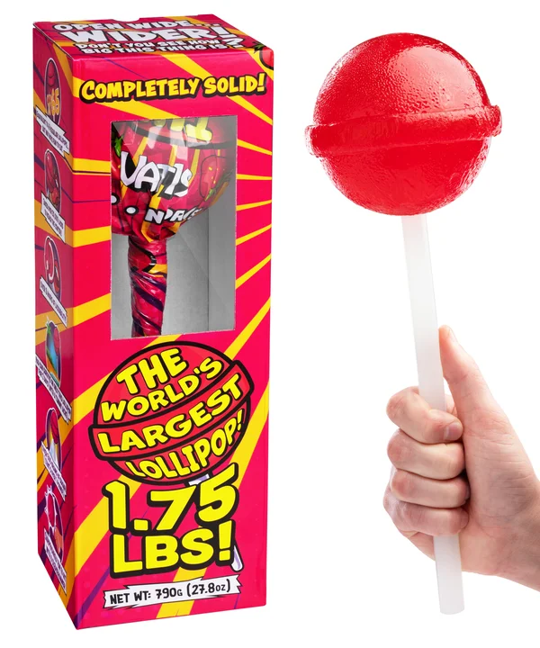 The World's Largest Lollipop 65 times larger than a normal lollipop!