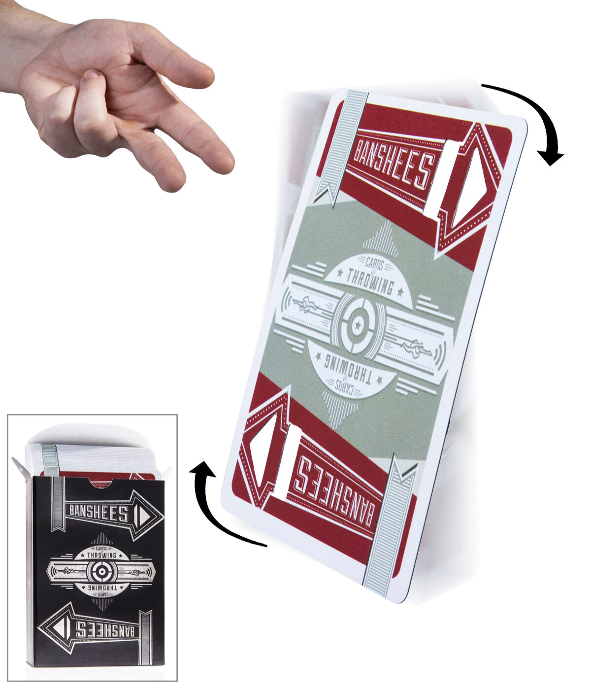 Banshees Throwing Cards Playing cards designed for easy throwing!