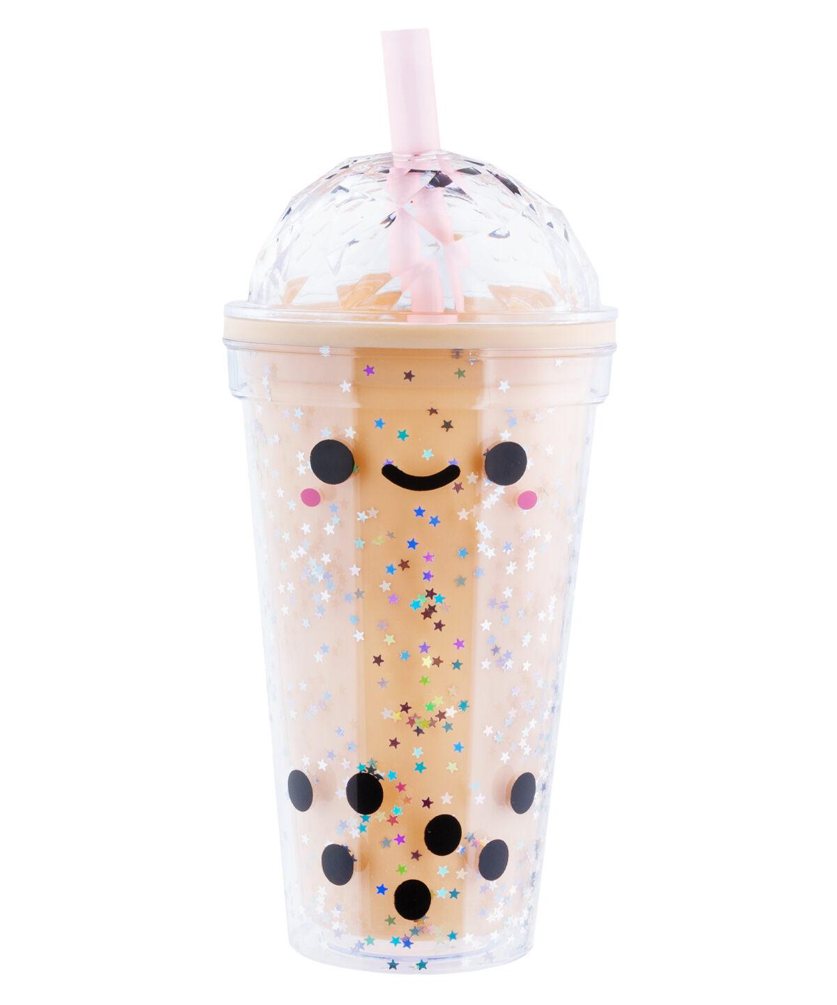 Boba Tea Tumbler Reusable cup that always looks filled with bubble tea.