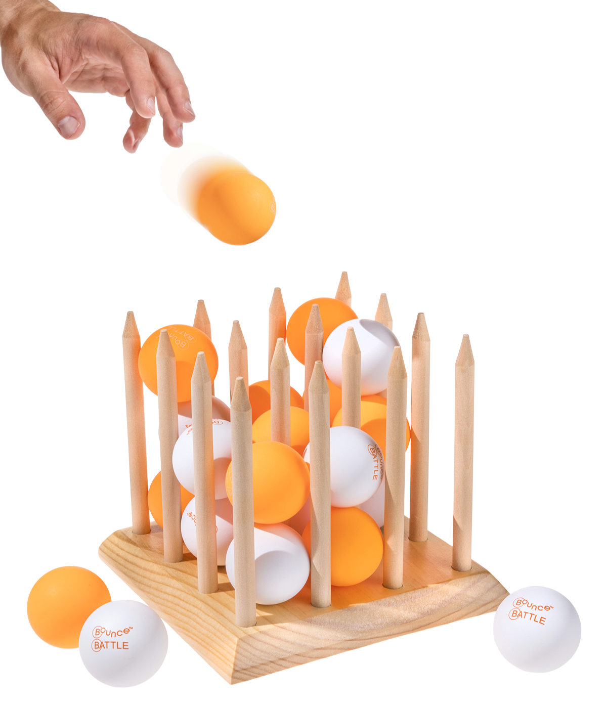 Bounce Battle Versatile skill game with ping pong balls.
