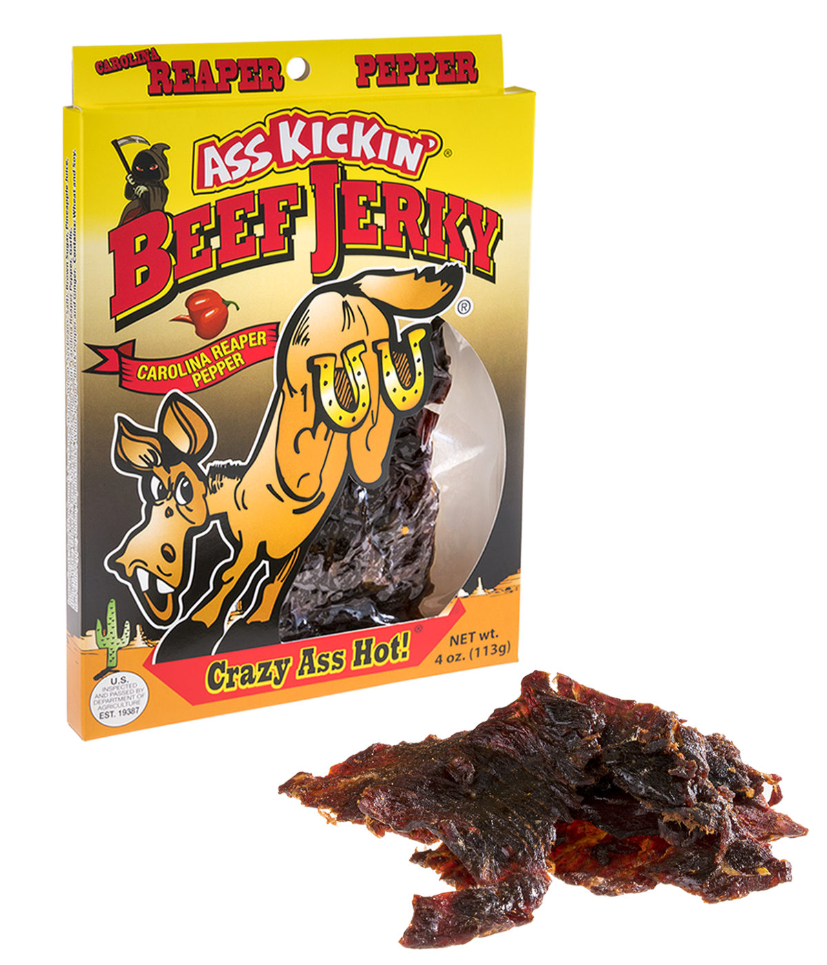 Carolina Reaper Beef Jerky Beef jerky made with an insanely hot pepper.