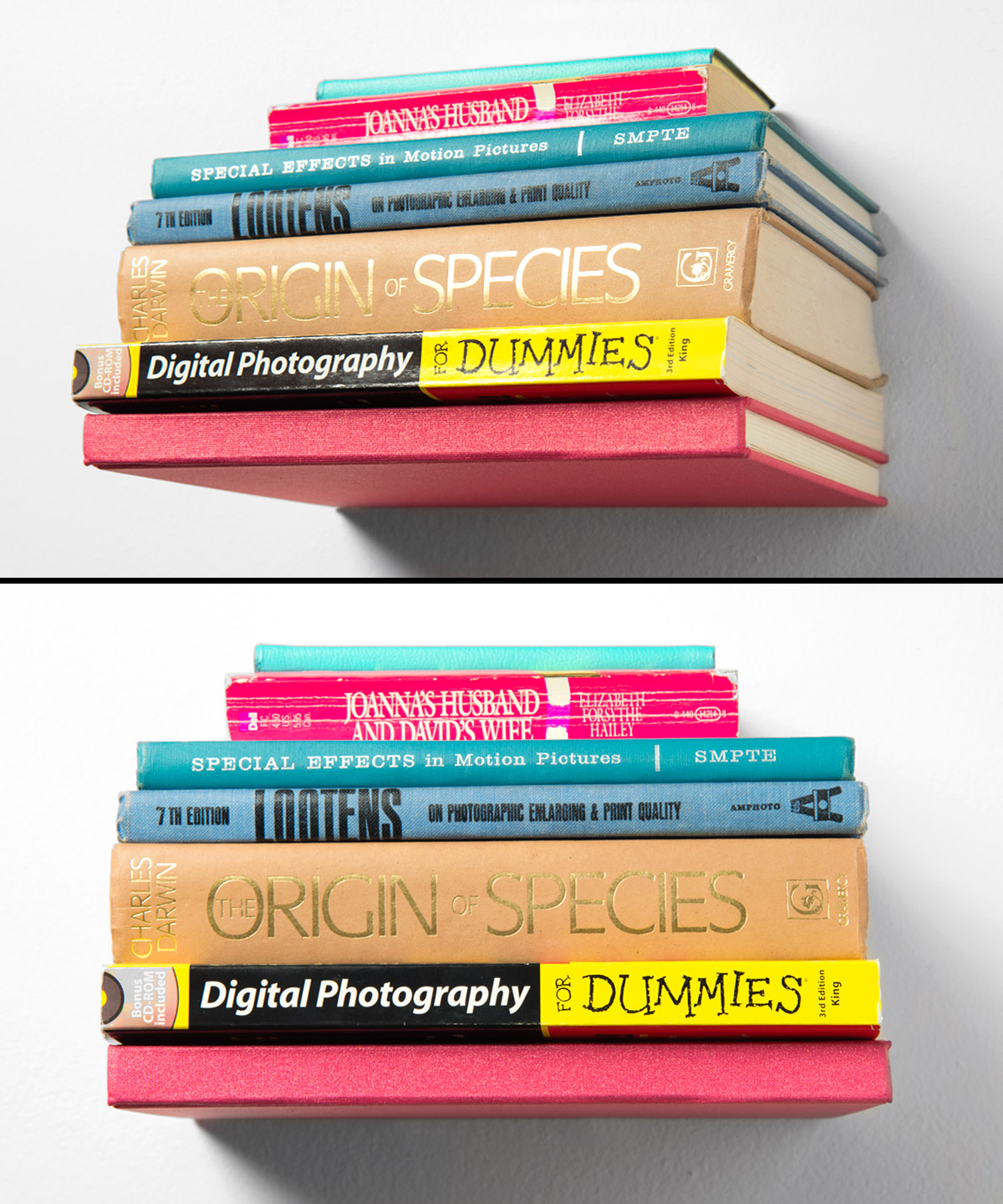 Conceal Invisible Bookshelf Make books appear to magically float.