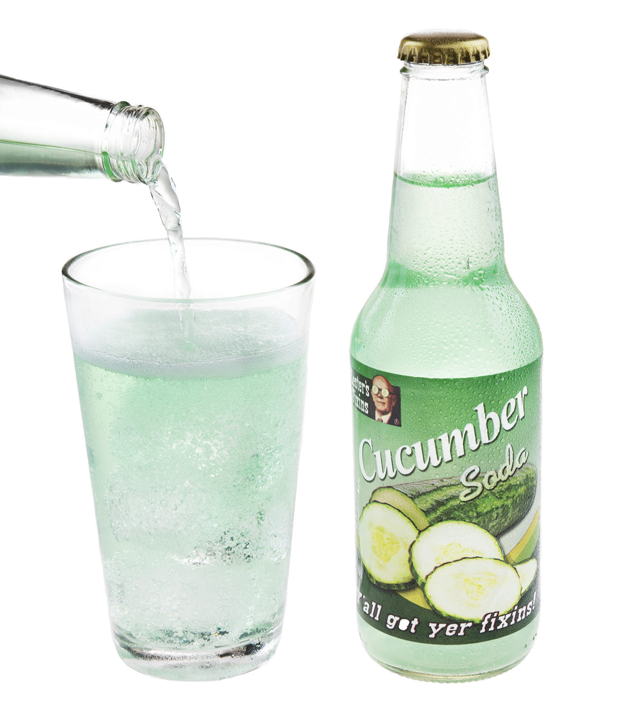 Cucumber Soda A crisp, sweet soda with a cucumber taste.