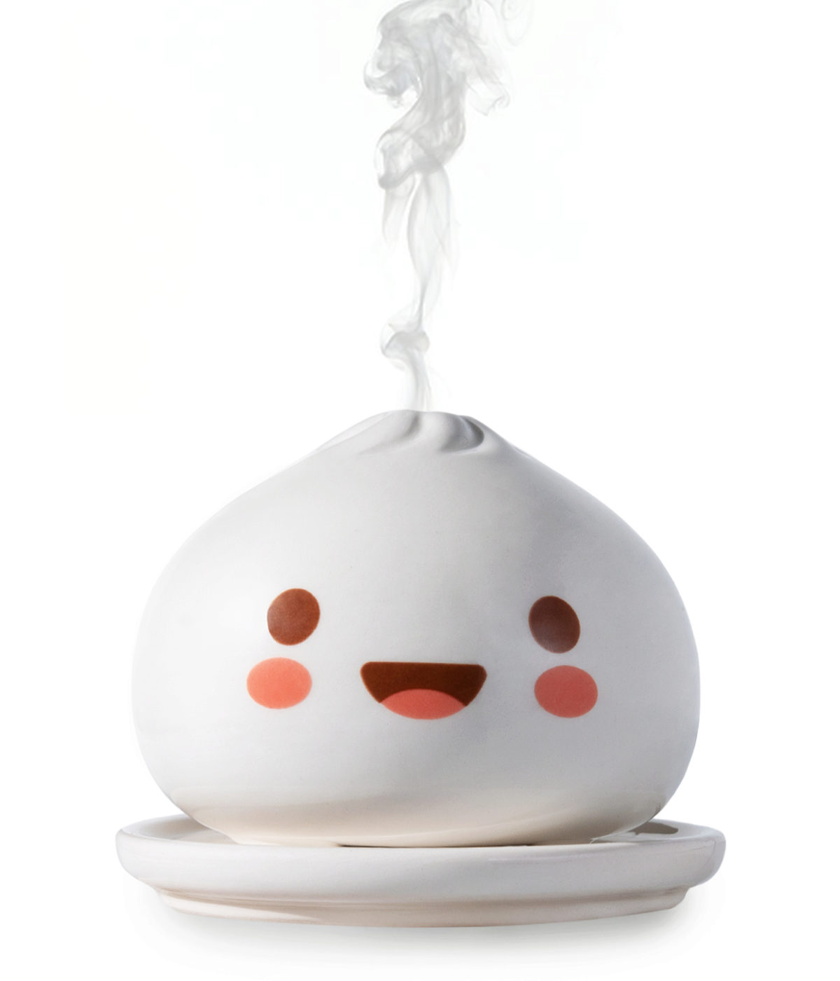 Dumpling Incense Burner A ceramic censer styled like a happy bao bun.