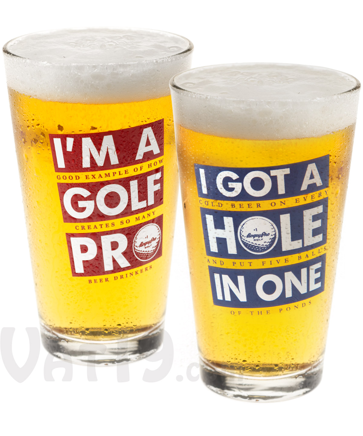 Golf Beer Pint Dual Message Glasses are the perfect golf gift