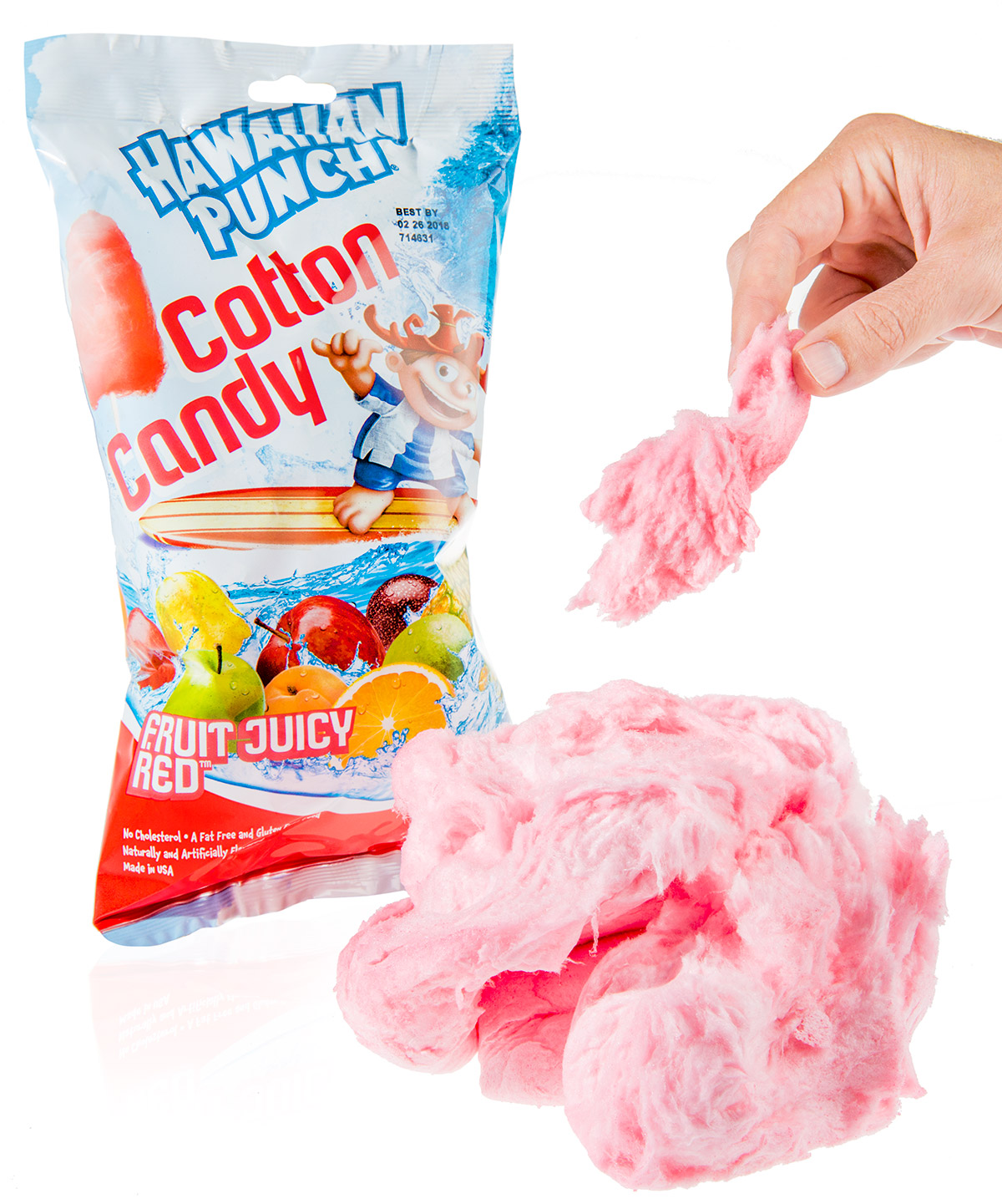 Hawaiian Punch Cotton Candy Fruitflavored airy sugary snack.