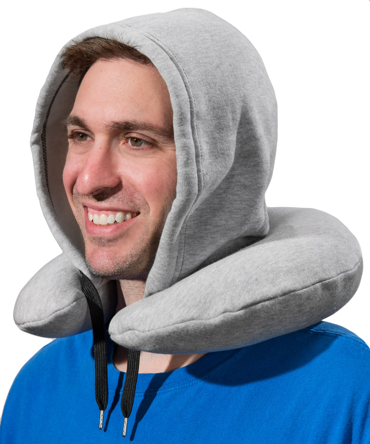 Travel HoodiePillow Neck pillow with builtin hood.