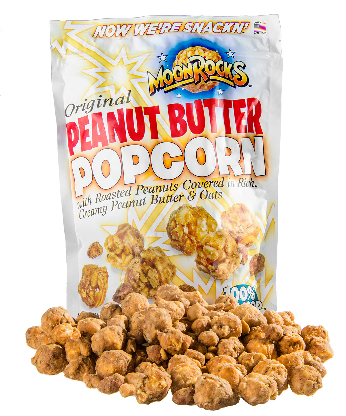 Moon Rocks Peanut butter & popcorn snack mix.