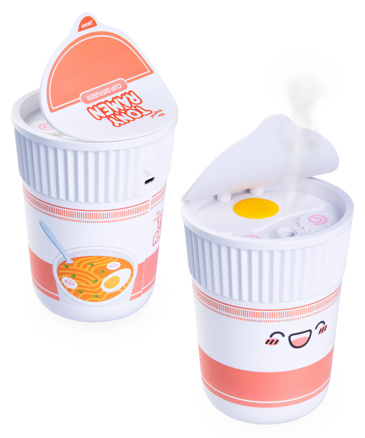 Ramen Noodle Cup Humidifier A nightstand steamer styled like a cup of