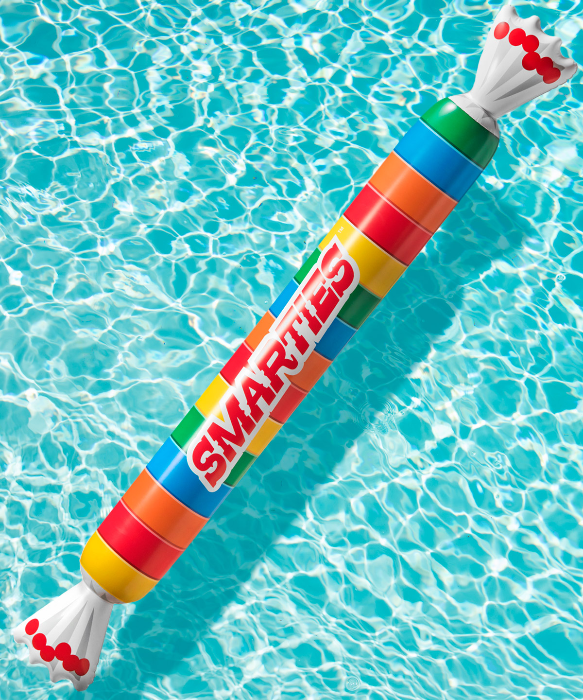 Smarties Pool Float Inflatable styled after classic candy.