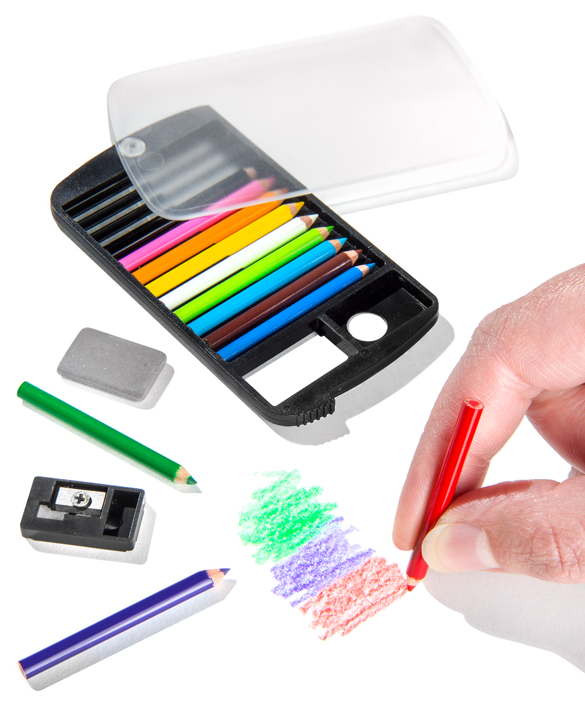 Super Tiny Colored Pencils: Set of super-small coloring styluses.