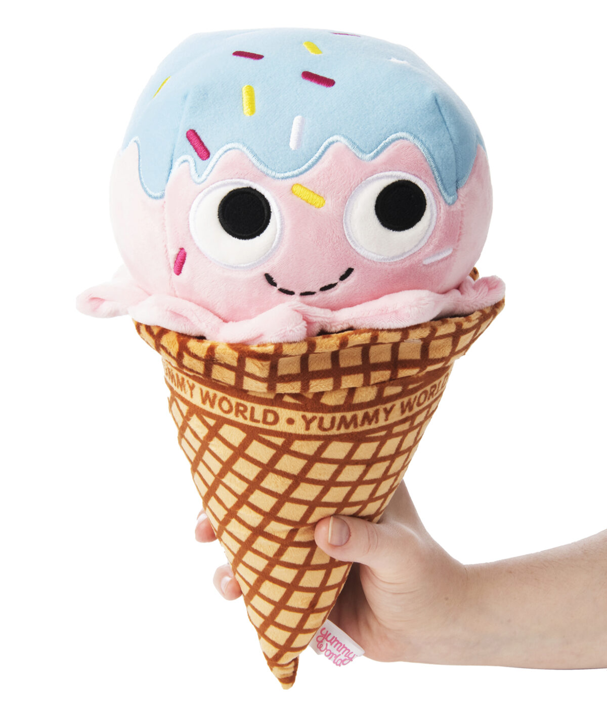 Waffle Cone Ice Cream Plush A detachable ice cream cone plush.