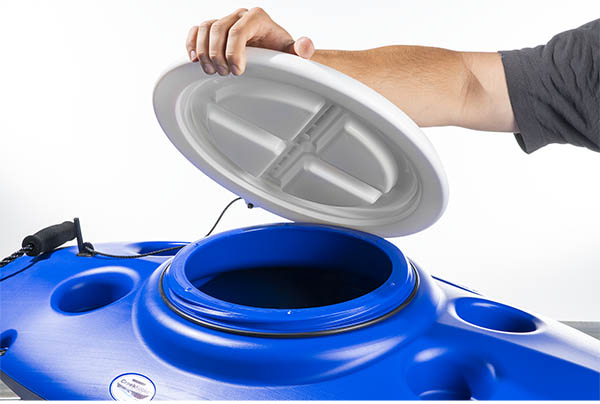 Features watertight lid and double carrying handles