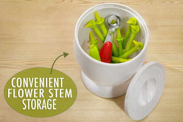 Convenient flower stem storage