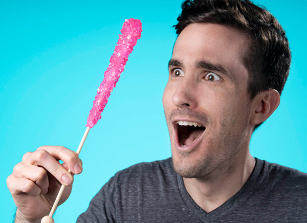 Six-inch rock candy sticks