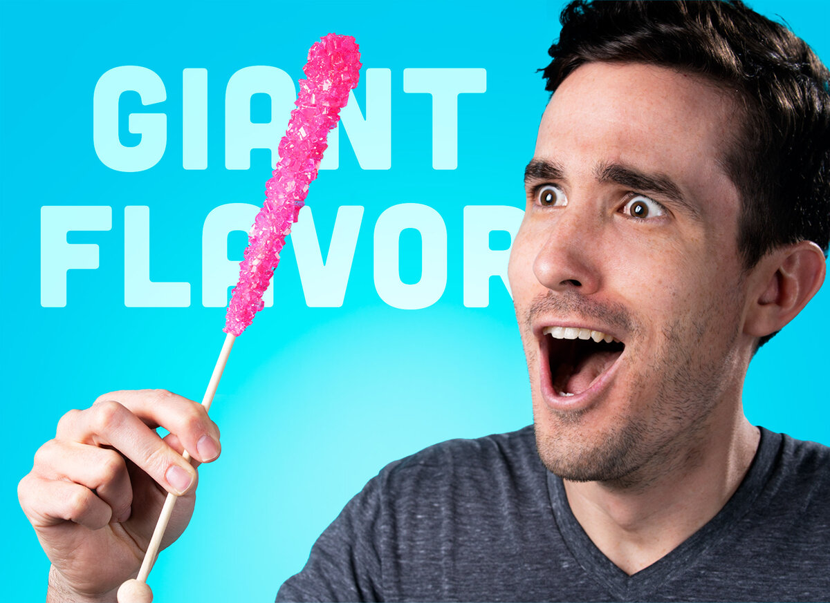 Six-inch rock candy sticks
