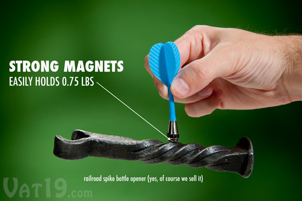 Each dart features a super strong magnet to ensure that it stays wherever it lands on the golf dart board.