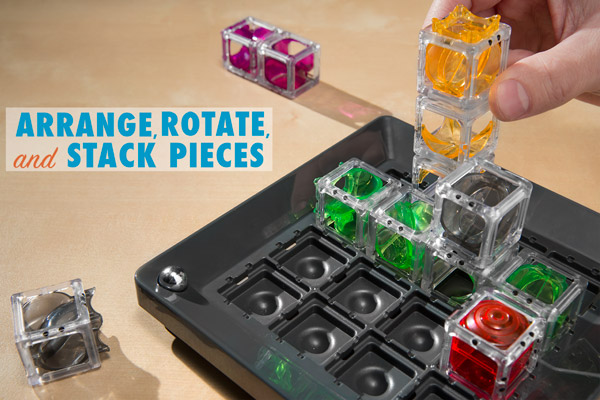 Arrange, rotate, and stack pieces in a multitude of ways.