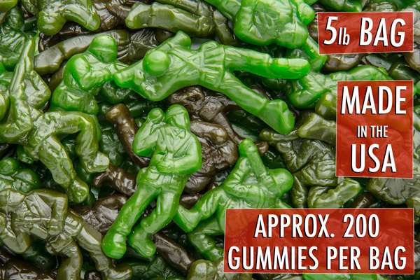 Five pound bag of Gummy Army Men