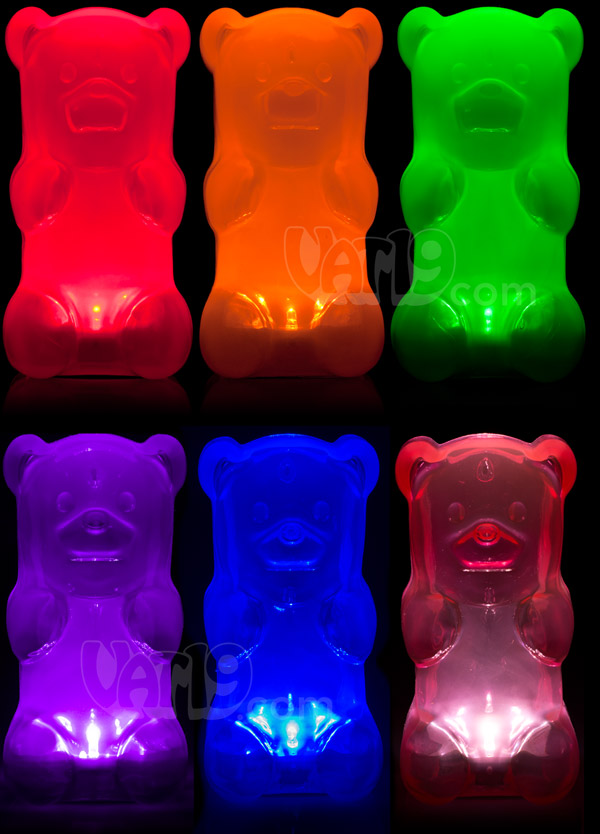 The GummyLamp Gummy Bear Lamp is available a variety of colors.