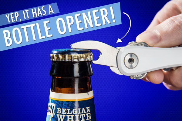 Key organizer with bottle opener