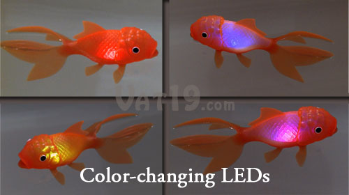 Koi Toy water-activated color-cycling bath and pool toy