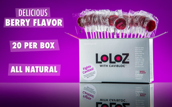 20 all-natural suckers with delicious berry flavor per box